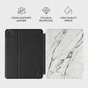 Satin White - Marble iPad Pro 12.9 (4th/3rd Gen) Case 2