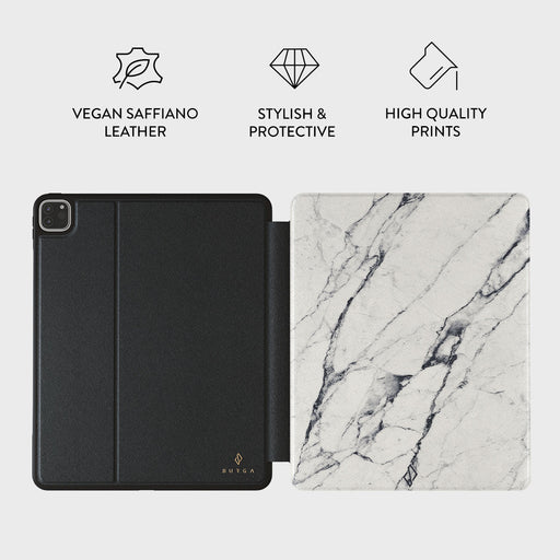 Satin White - Marble iPad Pro 11 (4th/3rd Gen) Case 3
