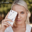 Satin White - Marble Samsung Galaxy S25 Case 9