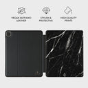 Noir Origin - Black Marble iPad Pro 12.9 (6th/5th Gen) Case 3