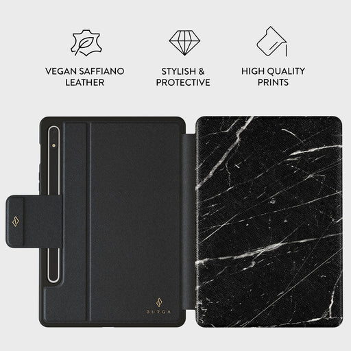 Noir Origin - Black Marble Samsung Galaxy Tab S10+ Case 2