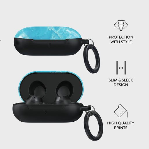 Ocean Waves - Blue Samsung Galaxy Buds Plus Case 4