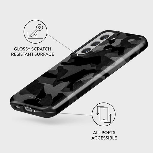 Night Black Camouflage - Samsung Galaxy S22 Plus Case 7
