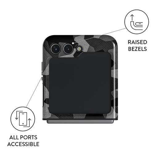 Night Black Camouflage - Samsung Galaxy Z Flip 5 Case 9