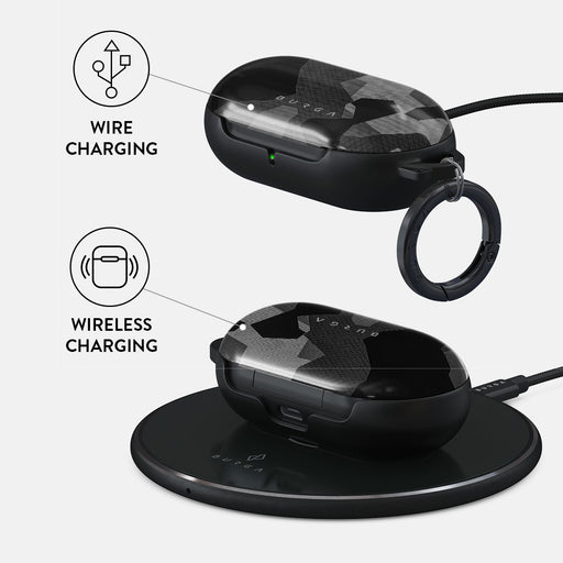 Night Black Camouflage - Samsung Galaxy Buds Plus Case 3