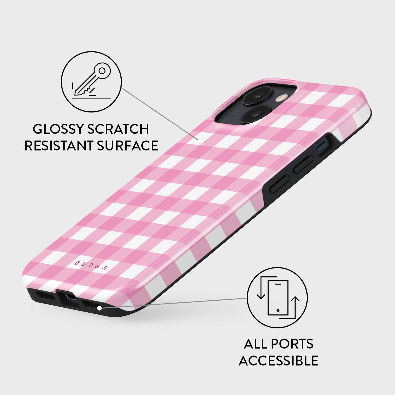 Think Pink - iPhone 15 Case | BURGA