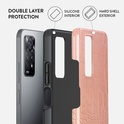 Pink Croco - Xiaomi Redmi Note 11 Pro Case 2