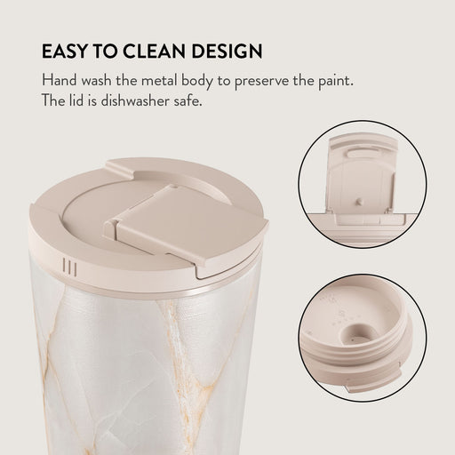 Vanilla Sand - Marble Travel Mug 16