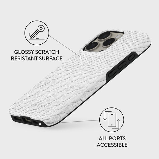 Glacial Desert - White Snakeskin iPhone 16 Pro Max Case 3