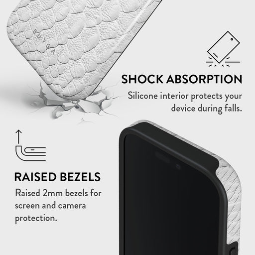 Glacial Desert - White Snakeskin iPhone 16 Pro Max Case 4