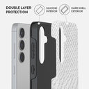 Glacial Desert - White Snakeskin Samsung Galaxy S24 FE Case 2