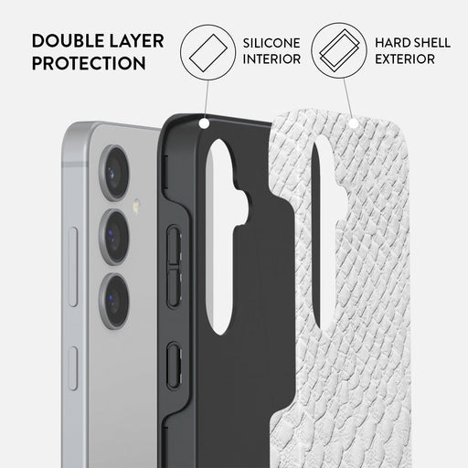 Glacial Desert - White Snakeskin Samsung Galaxy S24 FE Case 2