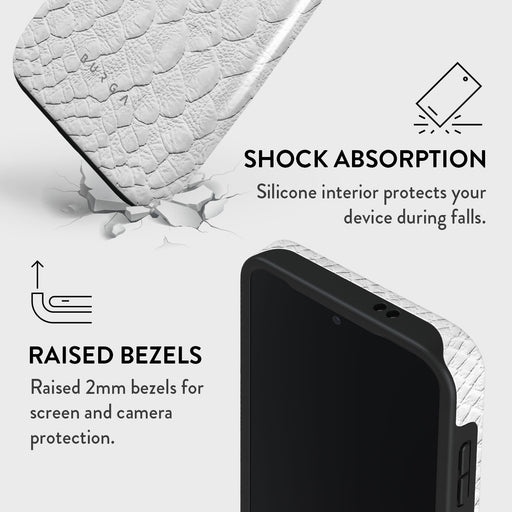 Glacial Desert - White Snakeskin Samsung Galaxy S24 FE Case 4