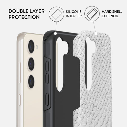 Glacial Desert - White Snakeskin Samsung Galaxy S23 Case 6