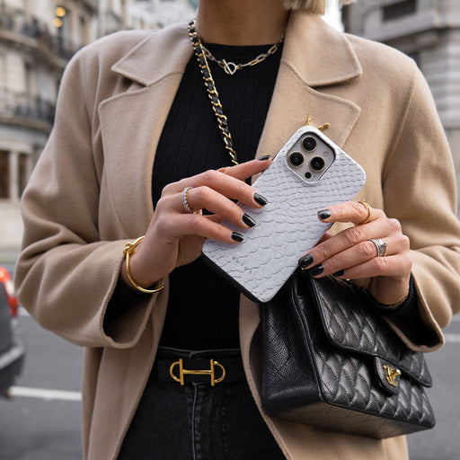 Glacial Desert - White Snakeskin iPhone 15 Case 23