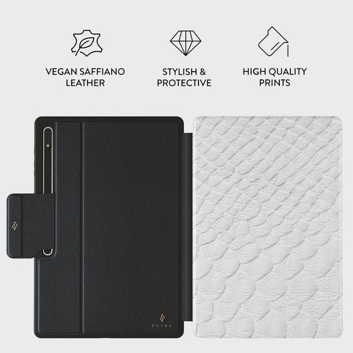 Glacial Desert - White Snakeskin Samsung Galaxy Tab S8 Ultra Case 2