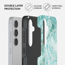 Uluwatu Waves - Teal Samsung Galaxy S24 FE Case 2