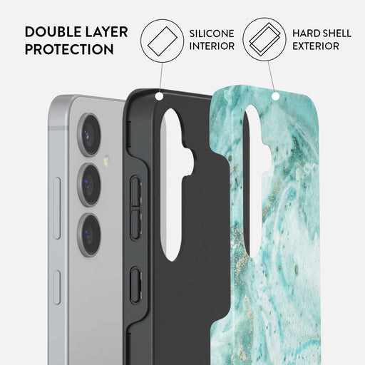 Uluwatu Waves - Teal Samsung Galaxy S24 FE Case 2