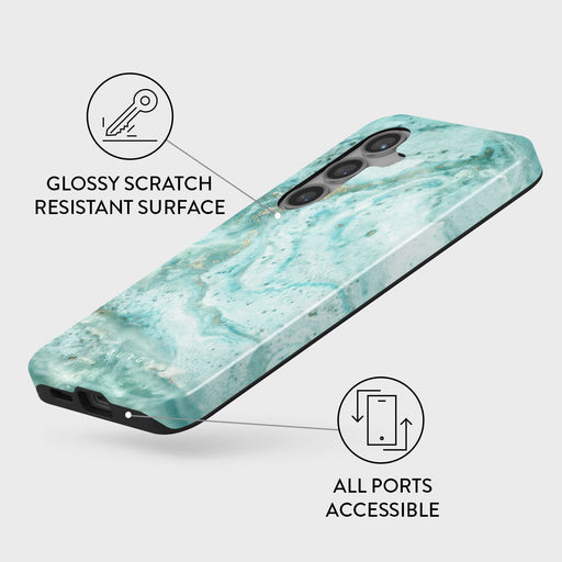 Uluwatu Waves - Teal Samsung Galaxy S24 FE Case 3