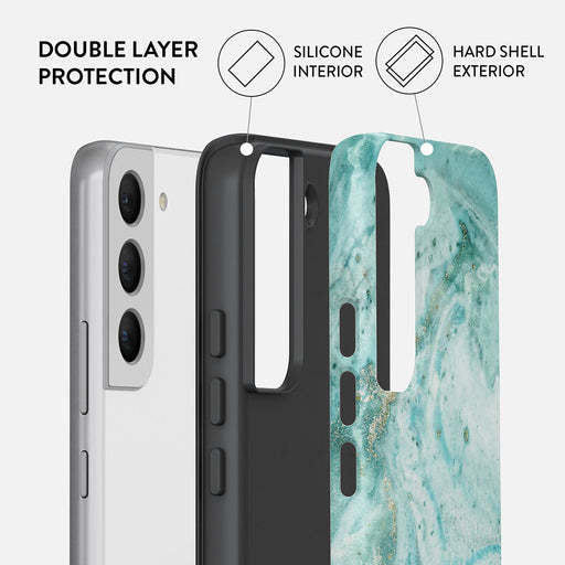 Uluwatu Waves - Teal Samsung Galaxy S22 Case 6