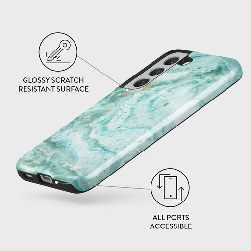 Uluwatu Waves - Teal Samsung Galaxy S22 Case 7