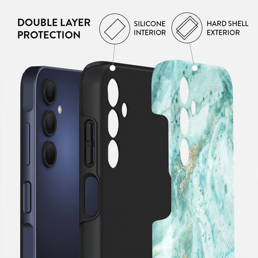 Uluwatu Waves - Teal Samsung Galaxy A15 4G / 5G Case 2