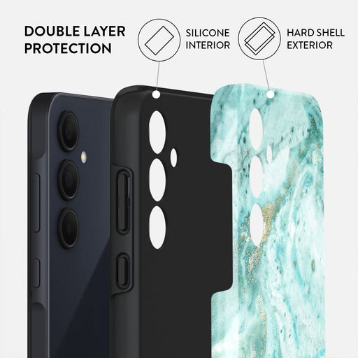 Uluwatu Waves - Teal Samsung Galaxy A35 Case 2