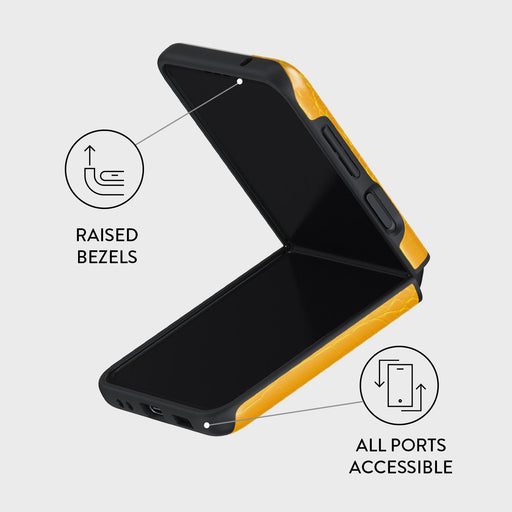 Canary Yellow - Snake Skin Samsung Galaxy Z Flip 3 Case 3