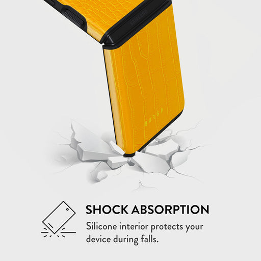 Canary Yellow - Snake Skin Samsung Galaxy Z Flip 3 Case 4