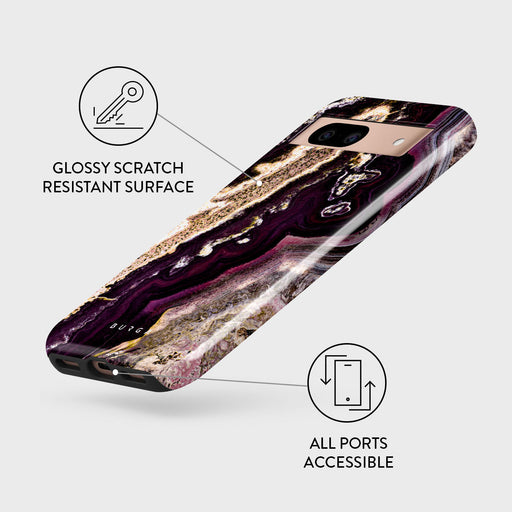 Purple Skies - Marble Google Pixel 8a Case 3