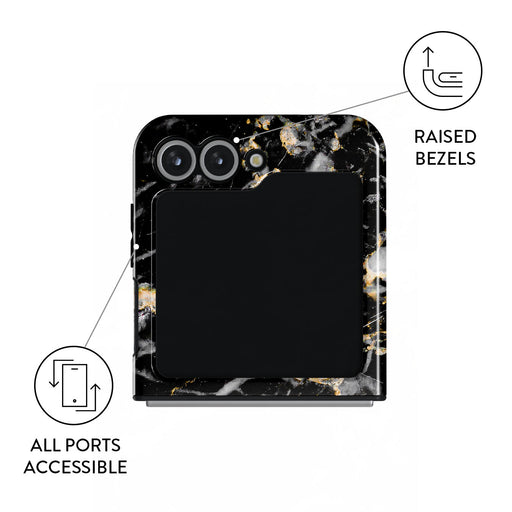 Make A Wish - Gold Marble Samsung Galaxy Z Flip 6 Case 3