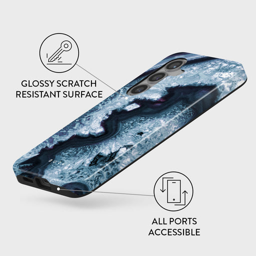 Frozen Lake - Gray Marble Samsung Galaxy S24 FE Case 3