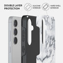White Winter - Classy Marble Samsung Galaxy S24 FE Case 2