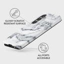 White Winter - Classy Marble Samsung Galaxy S24 FE Case 3