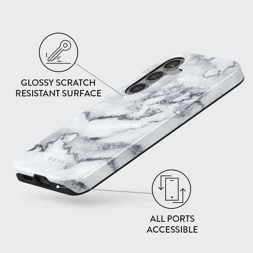 White Winter - Classy Marble Samsung Galaxy S24 FE Case 3