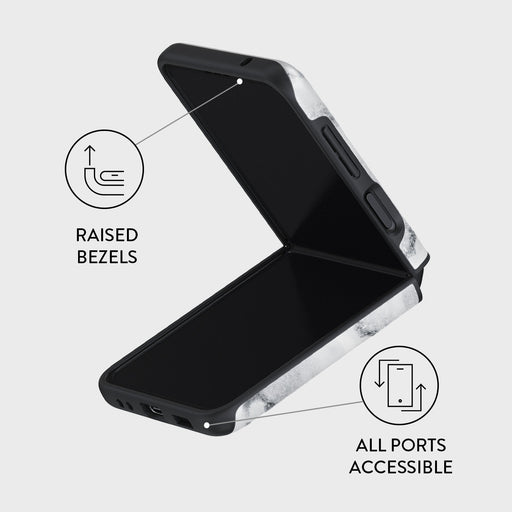 White Winter - Classy Marble Samsung Galaxy Z Flip 4 Case 9