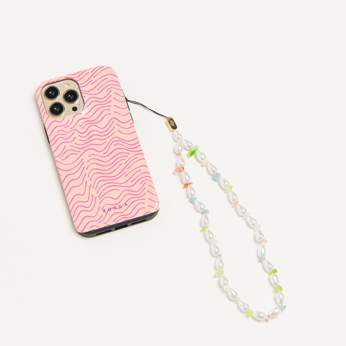 Phone Charm - Colorful Pearl Phone Strap Chain | BURGA