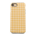 Tuscan Sun - Yellow Plaid iPhone SE (2020) Case 5