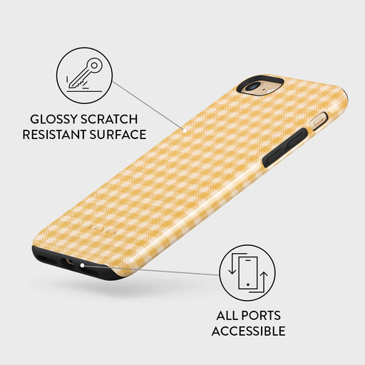 Tuscan Sun - Yellow Plaid iPhone SE (2020) Case 7