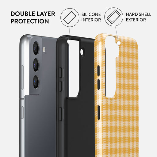Tuscan Sun - Yellow Plaid Samsung Galaxy S21 Case 6