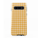 Tuscan Sun - Yellow Plaid Samsung Galaxy S10 Plus Case 5