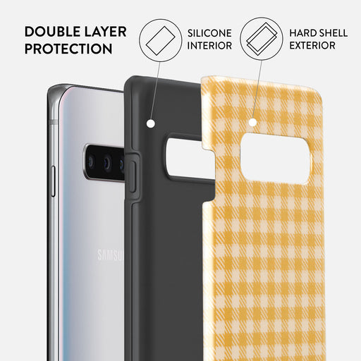 Tuscan Sun - Yellow Plaid Samsung Galaxy S10 Plus Case 6