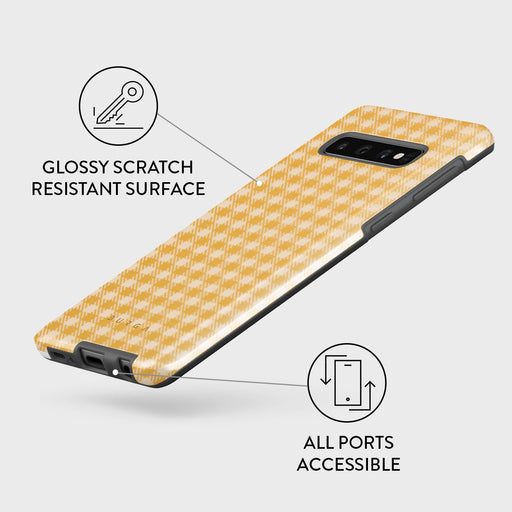 Tuscan Sun - Yellow Plaid Samsung Galaxy S10 Plus Case 7