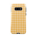 Tuscan Sun - Yellow Plaid Samsung Galaxy S10E Case 5