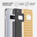 Tuscan Sun - Yellow Plaid Samsung Galaxy S10E Case 6