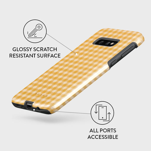 Tuscan Sun - Yellow Plaid Samsung Galaxy S10E Case 7