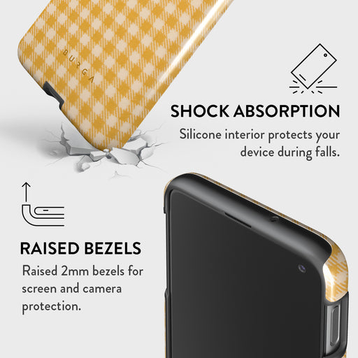 Tuscan Sun - Yellow Plaid Samsung Galaxy S10E Case 8