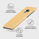 Tuscan Sun - Yellow Plaid Samsung Galaxy S9 Case 3
