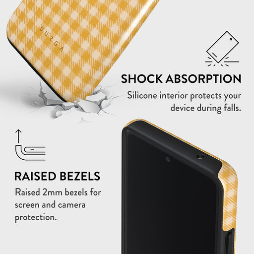 Tuscan Sun - Yellow Plaid Samsung Galaxy A73 Case 4