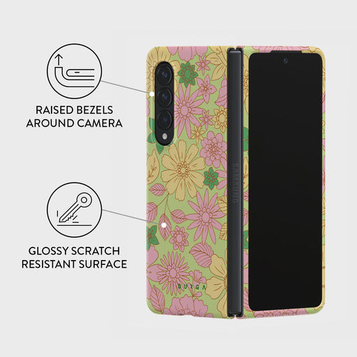 Amalfi Coast - Colorful Floral Samsung Galaxy Z Fold 3 Case 3